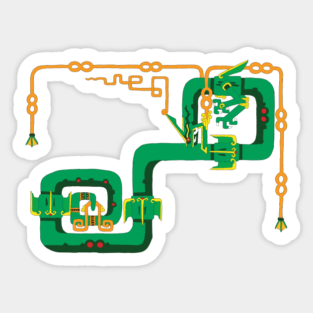 Mayan Mega Rayquaza Sticker by HubstheMexicano